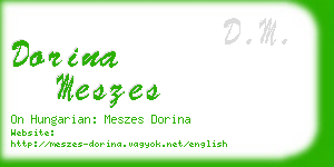 dorina meszes business card